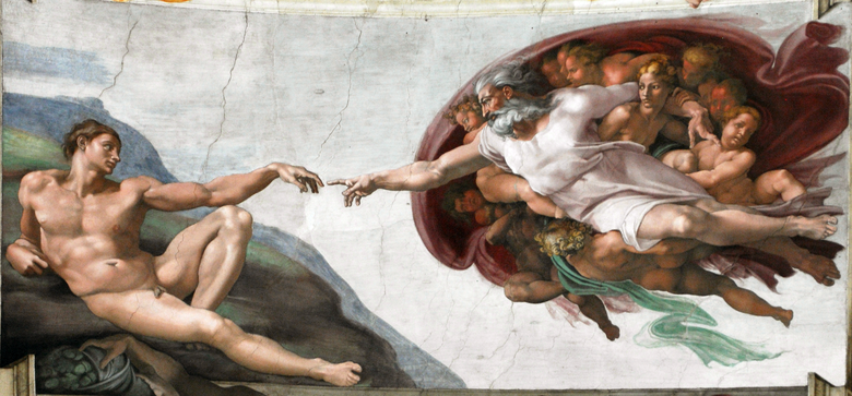 Оригинал картины «Сотворение Адама». Фото: Wiki