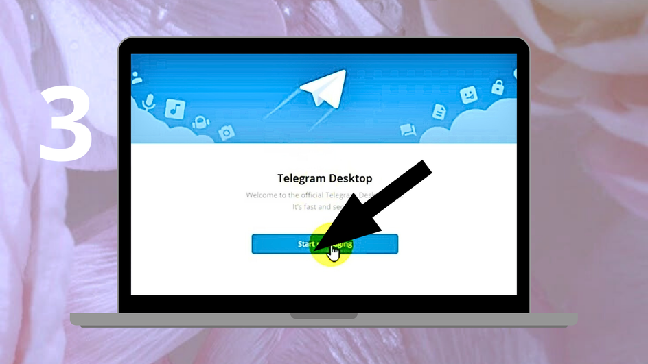 Интерфейс начала работы в Telegram