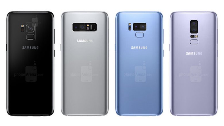 Варианты компоновки задней панели Samsung Galaxy S9.