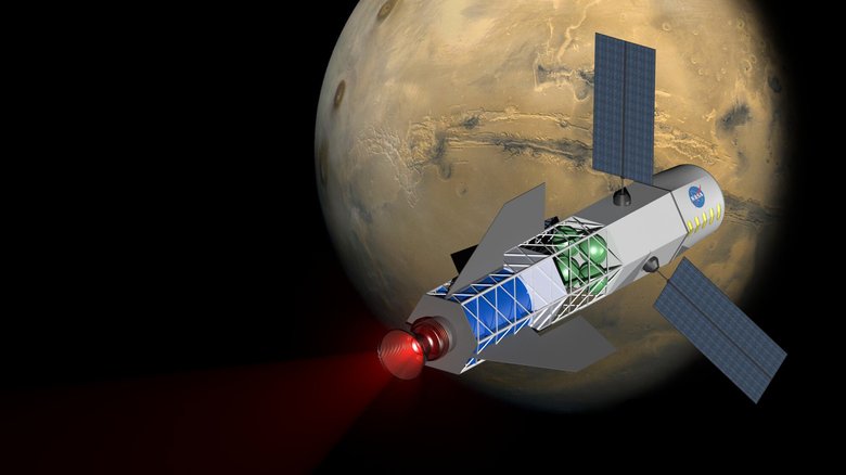 Космический корабль для полёта на Марс в представлении художника. Изображение: Wikipedia