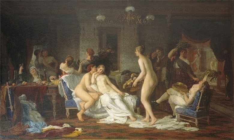 Фирс Журавлев «Девичник в бане», 1885 год