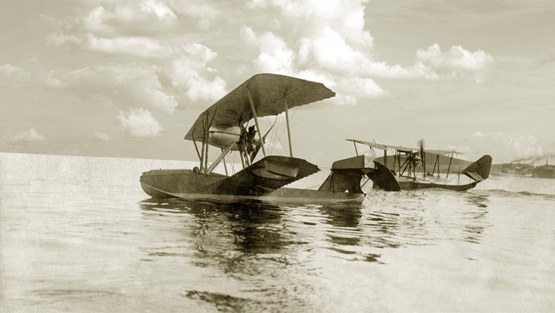 Летающие лодки Дмитрия Григоровича М-11 и М-5. Бакинская офицерская школа морской авиации, 1917 год