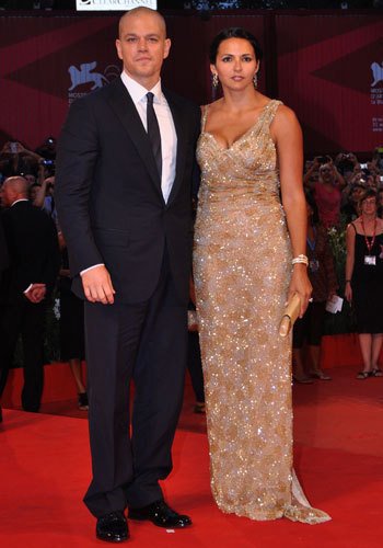 Мэтт Деймон с женой на премьере фильма «Заражение» на Венецианском кинофестивале, 3 сентября 2011 года