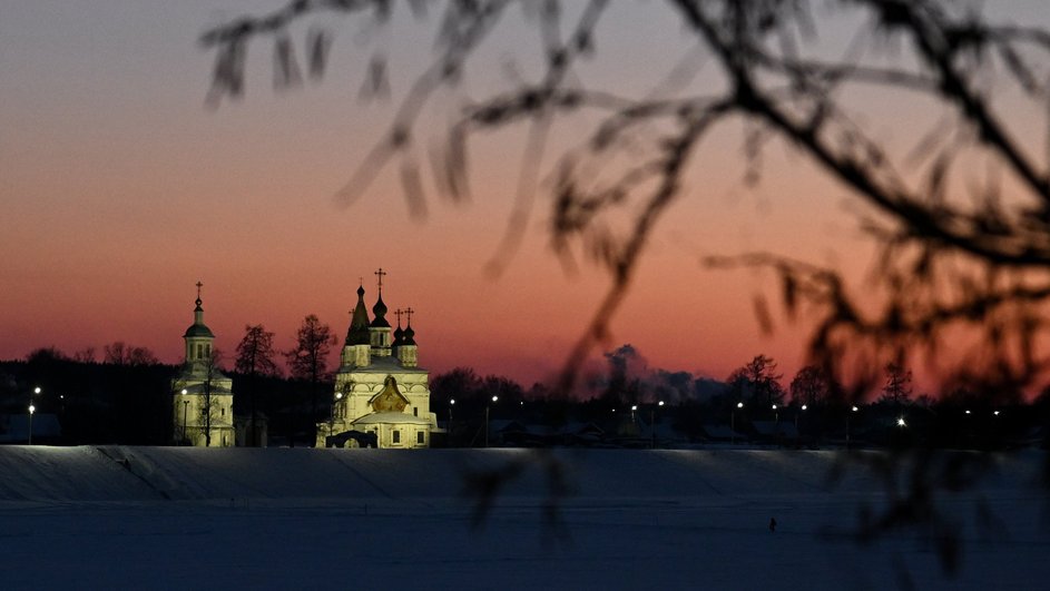 Вид на Соборное дворище - самую старую часть Великого Устюга