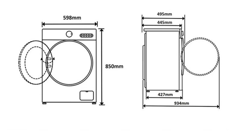 Габариты Xiaomi Mijia 8KG.