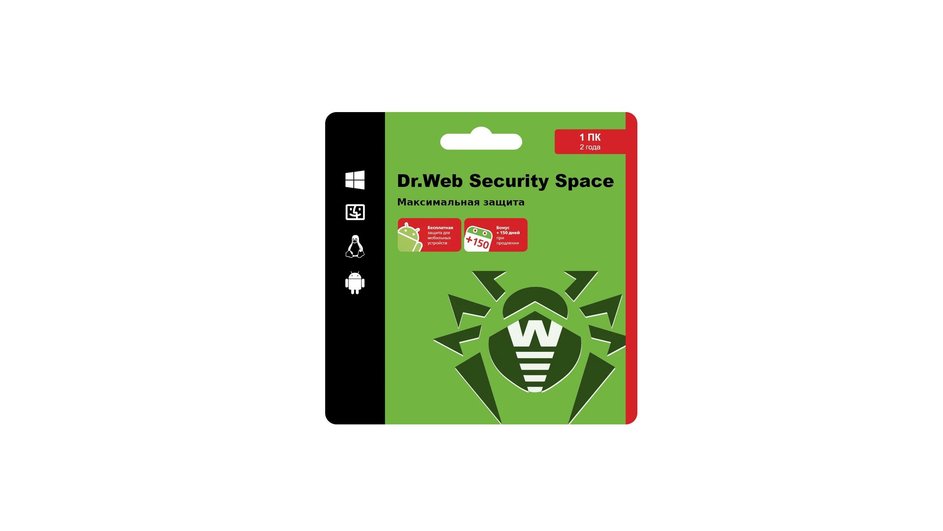 Антивирус Доктор Веб/Dr. Web Security Space 2/1