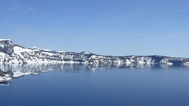 Озеро Крейтер зимой.