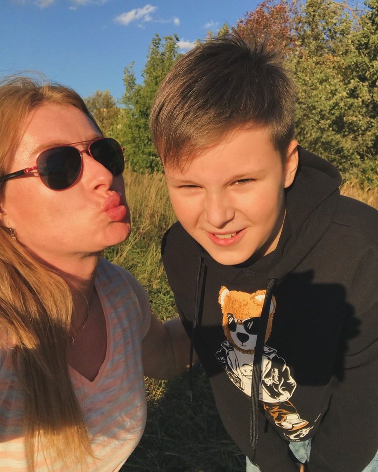 Анна Шукшина с сыном Анна Шукшина с сыном