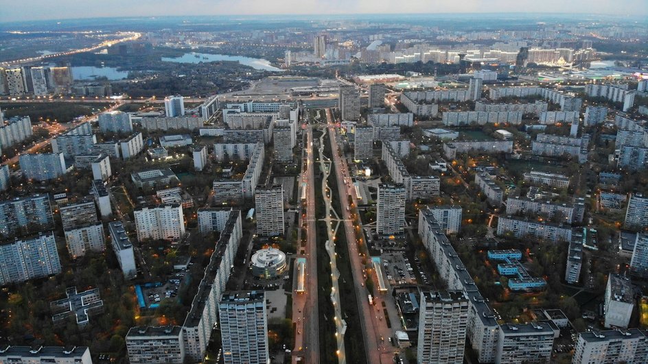 Московский район вид сверху