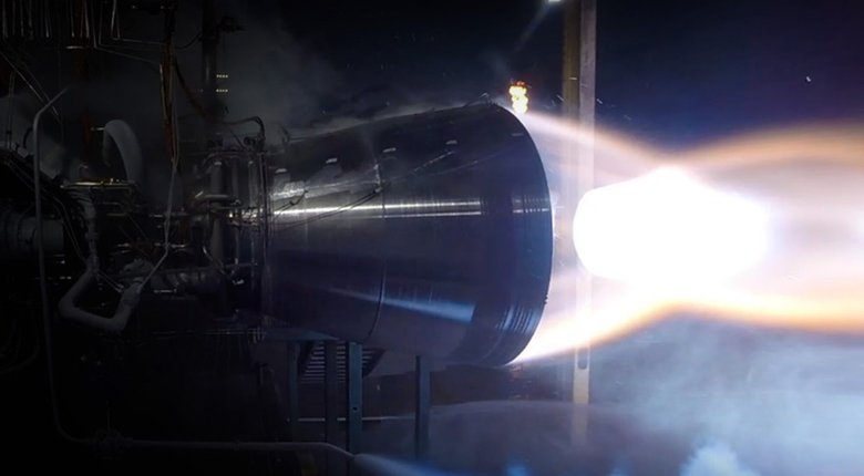 Стендовые испытания двигателя ВЕ-4. Фото: Blue Origin