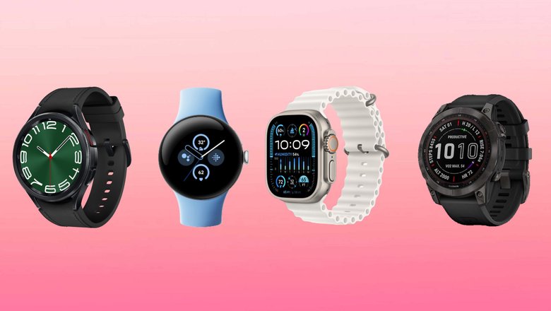 Apple Watch Ultra 2, Google Pixel Watch 2, Samsung Galaxy Watch 6 и Garmin Fenix 7
