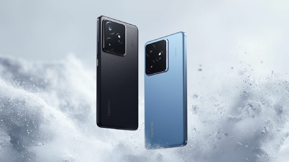 realme GT 7 черный и синий realme GT 7 черный и синий