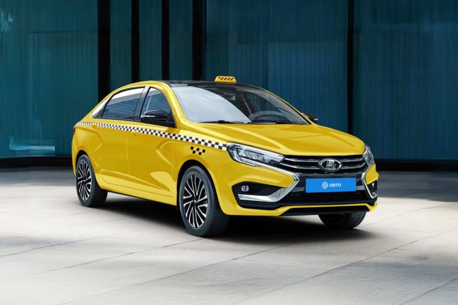 Lada Aura такси рендеры