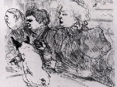 Slide image for gallery: 4602 | Комментарий «Леди Mail.Ru»: Знаменитый французский художник Анри-Тулуз Лотрек тоже не обошел вниманием французских бульдогов