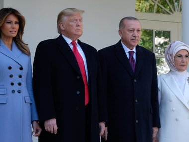 Slide image for gallery: 11824 | Мелания и Дональд Трамп, Реджеп и Эмине Эрдоган