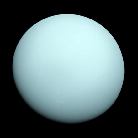 Изображение Урана, сделанное «Вояджером 2» в 1986 году. Фото: NASA
