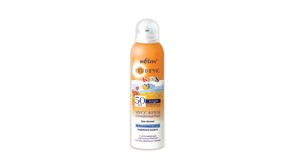 Солнцезащитный крем для детей БЕЛИТА Солярис KIDS мусс-крем SPF 50