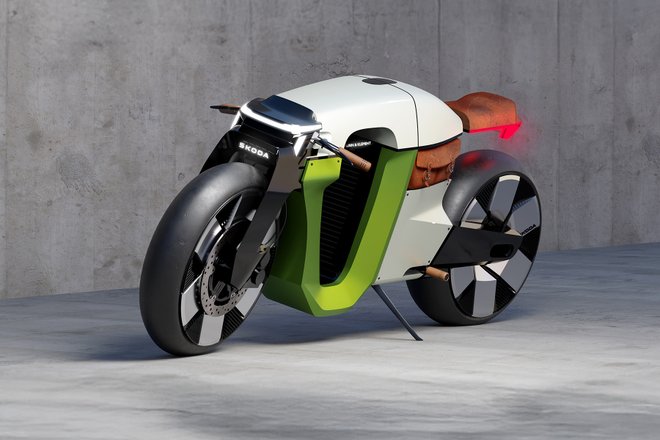 Концепт электрического мотоцикла Skoda Slavia B 2025 года Концепт электрического мотоцикла Skoda Slavia B 2025 года