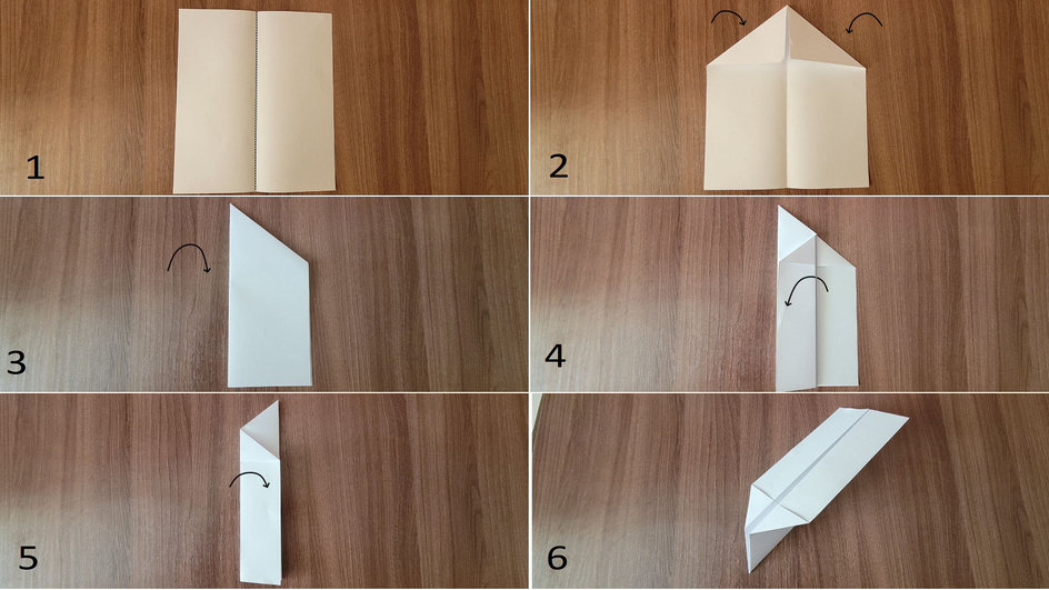 Оригами самолет, бумага