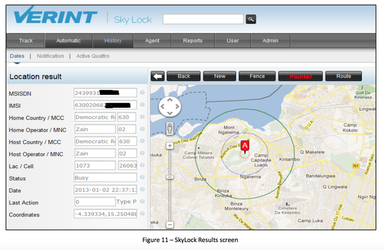 Verint Skylock - сервис, использующий уязвимость SS7 для определения местоположения произвольного абонента