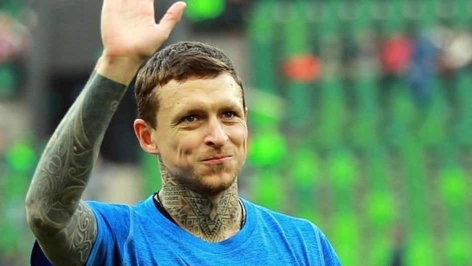 Павел Мамаев на футбольном матче Павел Мамаев на футбольном матче