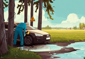 Мойка автомобиля на даче