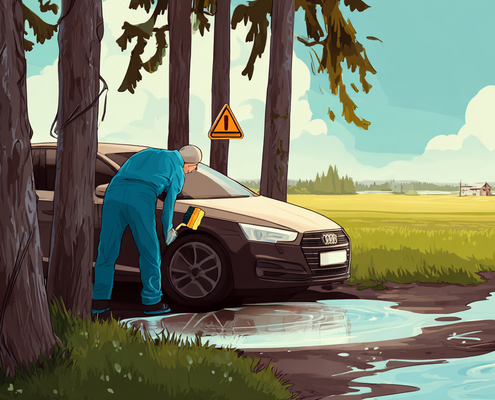 Мойка автомобиля на даче
