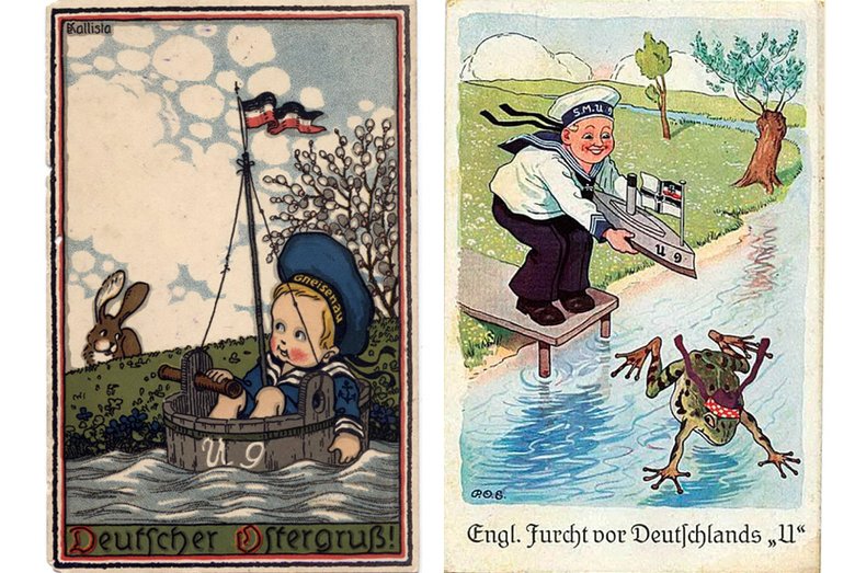 Германские пропагандистские открытки 1914 года. Изображение из коллекции Петра Каменченко