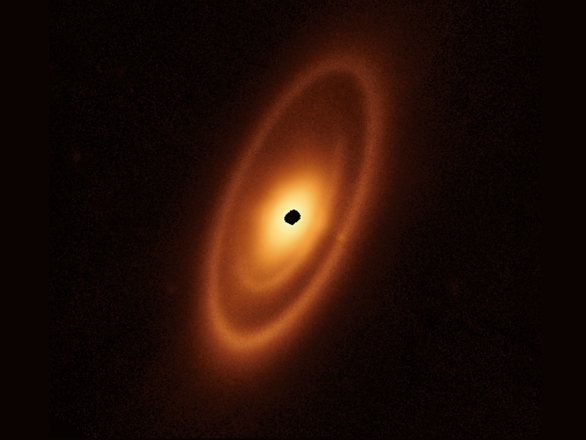 Фомальгаут и окружающая звезду пыль. Фото: NASA, ESA, CSA, A. Gáspár (University of Arizona)