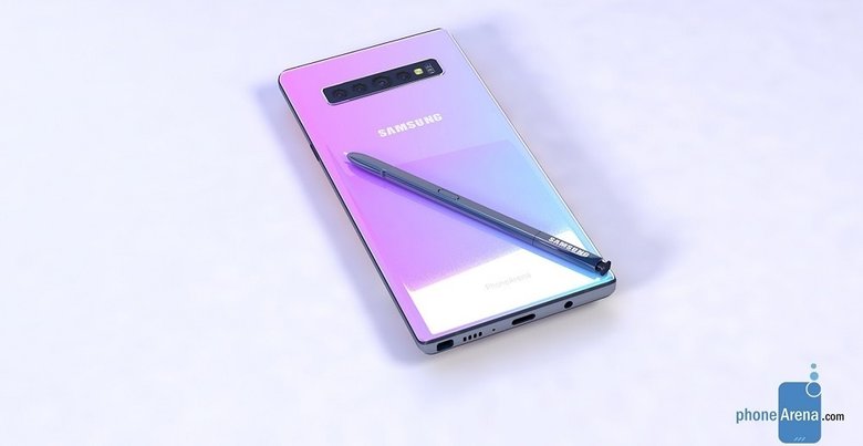 Концепт дизайна Galaxy Note10 от PhoneArena, готовый смартфон может выглядеть по-другому