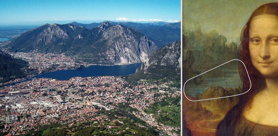 Энн Пиццоруссо считает, что Леонардо нарисовал несколько узнаваемых черт города Лекко, расположенного на берегу озера Комо.