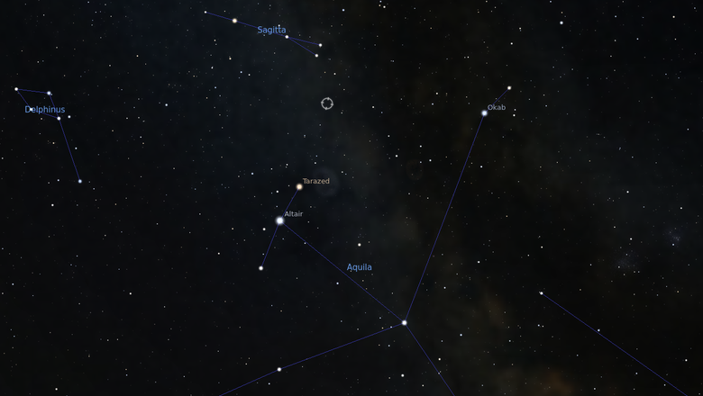 Gaia-BH3 находится в созвездии Орел. Расположение отмечено кружочком