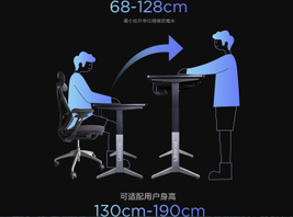 На снимках рост пользователей, размеры и характеристики стола. Фото: Lenovo