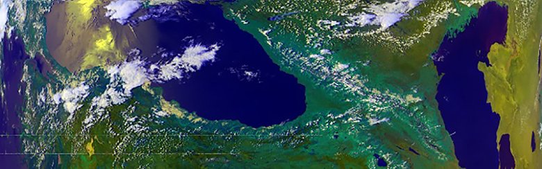 Снимок со спутника NOAA 19, принятый и обработанный лабораторным комплексом «Лентикулярис» 9 июля 2018 г. Фото: gisa.ru