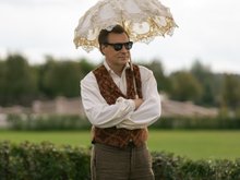 Евгений Цыганов на съемках фильма  «Семейное счастье»