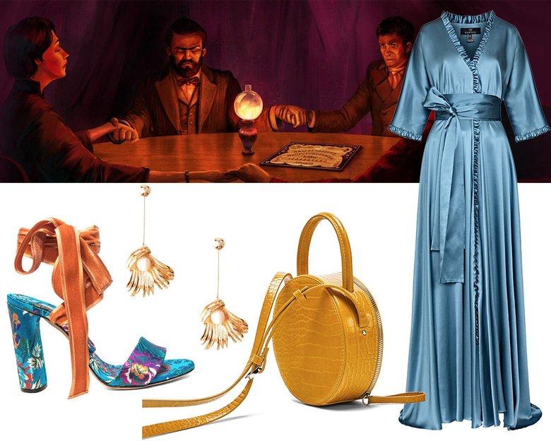 Платье Kochetkova; босоножки Casadei; серьги Marni (Yoox.com); сумка Zara Платье Kochetkova; босоножки Casadei; серьги Marni (Yoox.com); сумка Zara