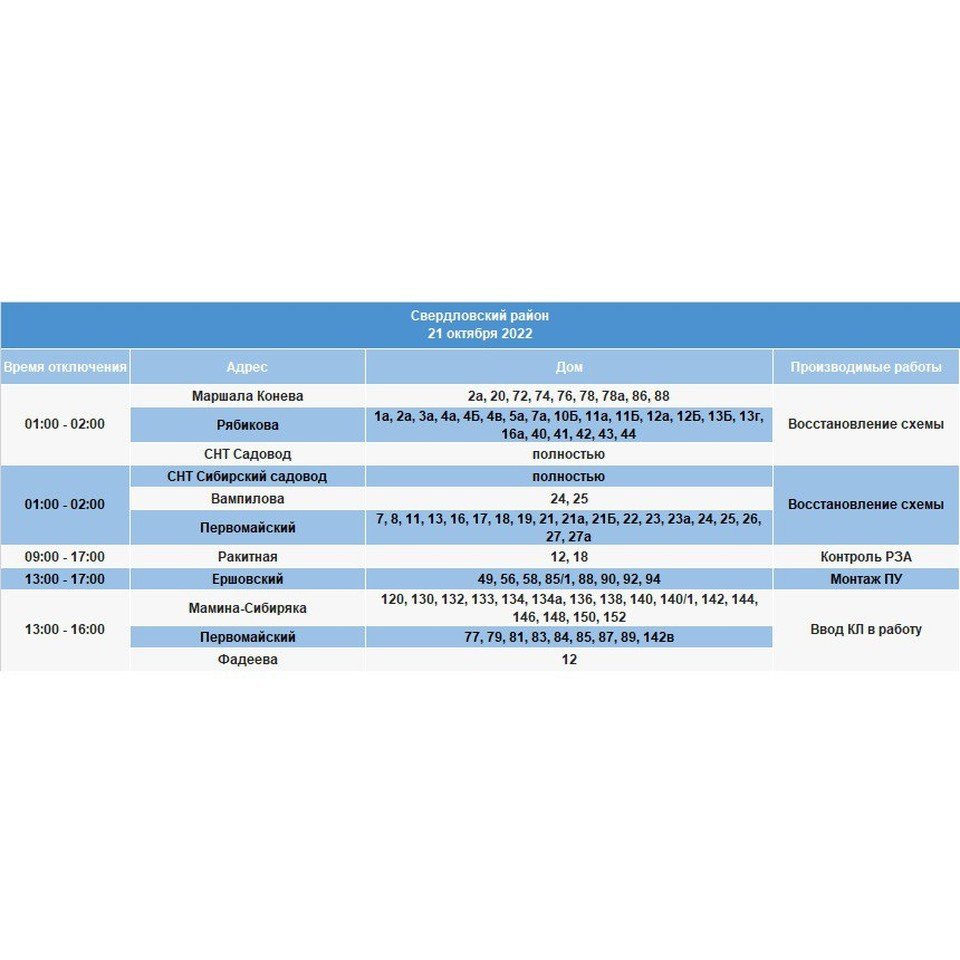 Рассказываем, по каким адресам пройдет отключение света в Иркутске 21  октября - Новости Mail.ru