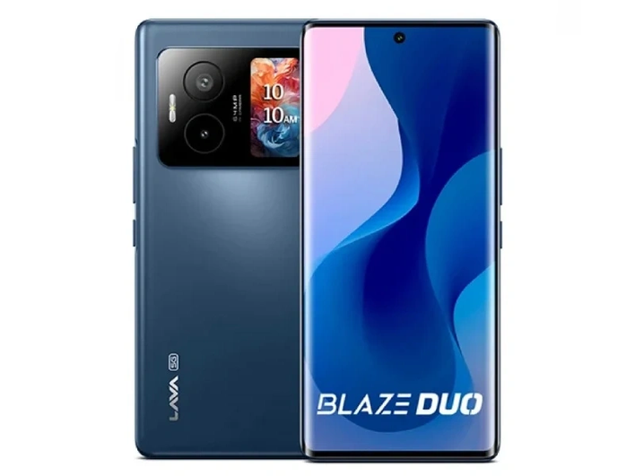 Lava Blaze Duo 5G в синем цвете