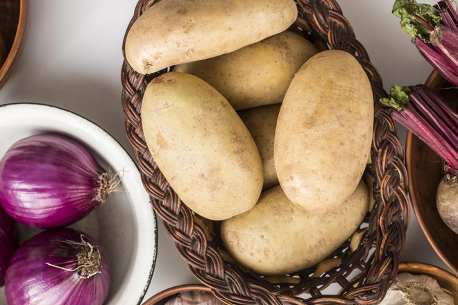 Картофель, Лук Картофель, Лук