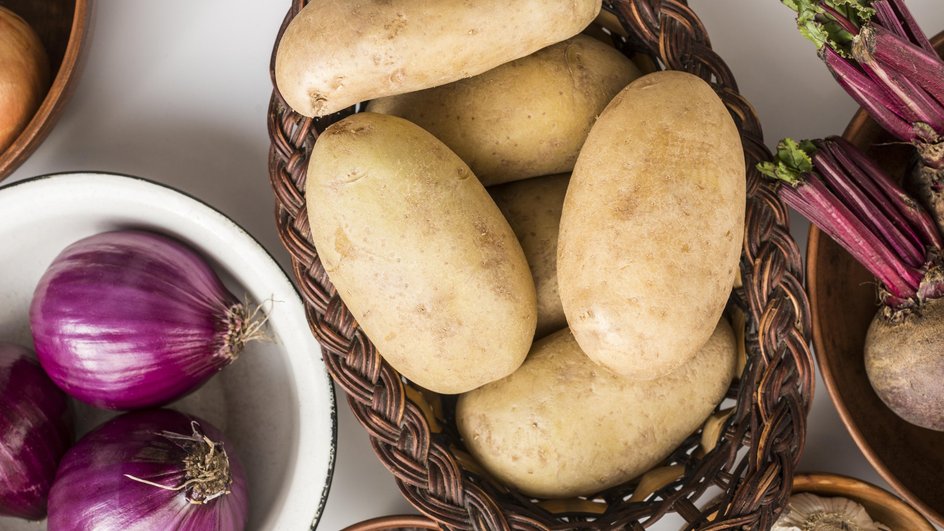 Картофель, Лук Картофель, Лук