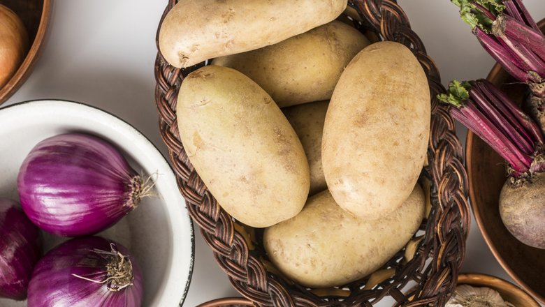 Картофель, Лук Картофель, Лук