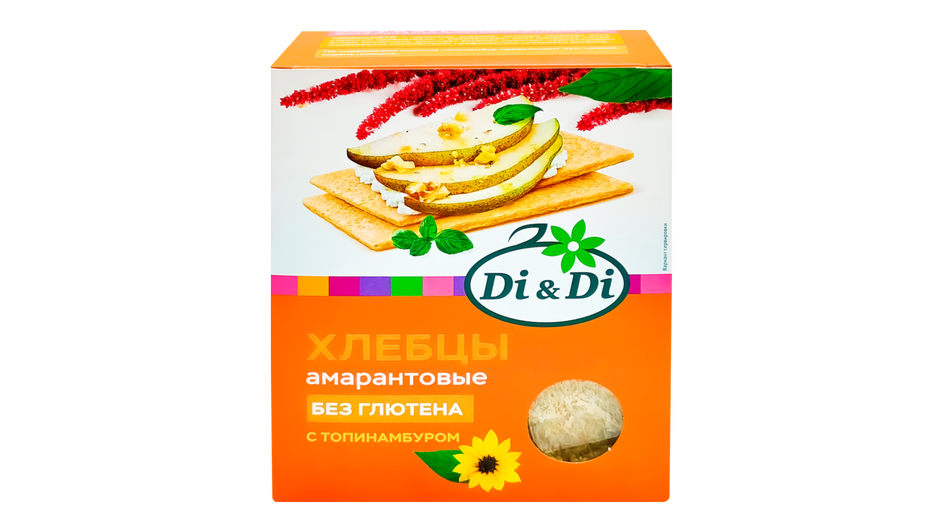 Хлебцы фирмы Di&Di серия амарантовые с топинамбуром Хлебцы фирмы Di&Di серия амарантовые с топинамбуром