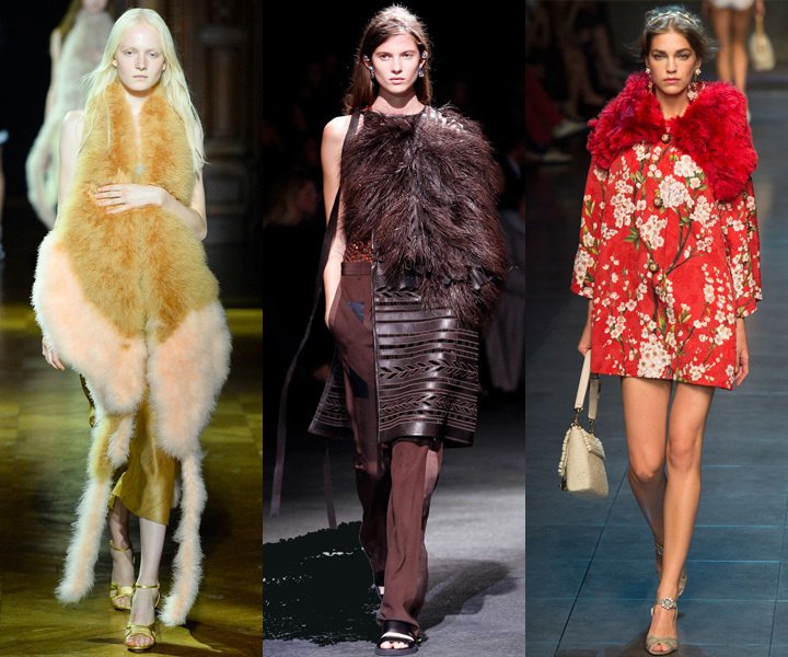 Показы коллекций Sonia Rykiel (слева), Givenchy (в центре) или Dolce & Gabbana