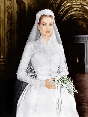 Slide image for gallery: 15375 | Грейс Келли в день своей свадьбы в 1956 году. | Фото: legion-media.ru