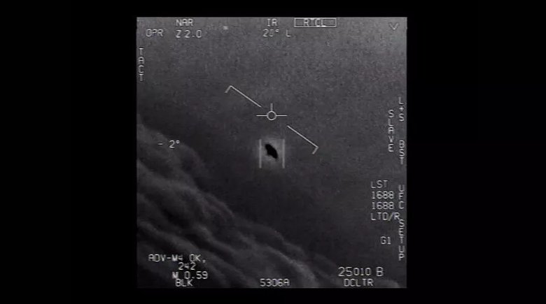Кадр из видео ВМС США о предполагаемых наблюдениях НЛО. Рассекречено в 2020 году. Фото: ВМС США