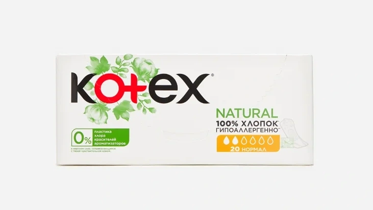 Прокладки фирмы Kotex серии Natural Normal Прокладки фирмы Kotex серии Natural Normal
