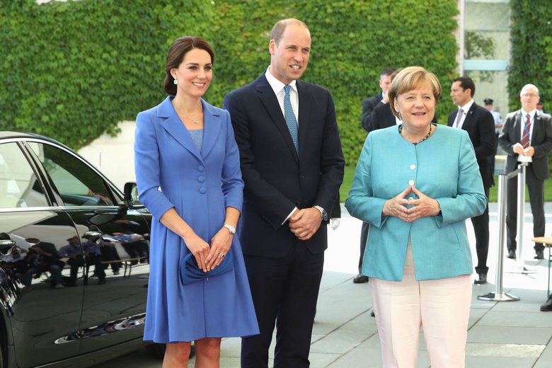 Кейт, Уильям и канцлер Германии Ангела Меркель