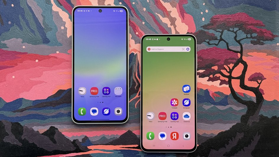 Слева Samsung Galaxy A36, справа Samsung Galaxy A56 Слева Samsung Galaxy A36, справа Samsung Galaxy A56