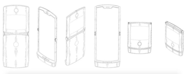Патент Motorola — смартфон-расладушка со складным дисплеем в стиле RAZR