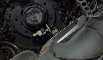 Окно для ручной ориентации корабля «Восток-2». Фото: скриншот из видео с Youtube-канала «Роскосмос»